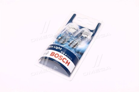 Автолампа Pure Light W21/5W W3x16q 5 W 21 W прозрачная BOSCH 1987301079