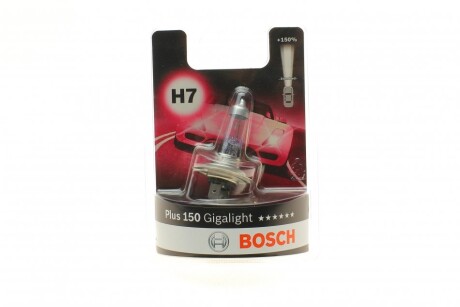 Автолампа H7 12V 55W PX26d +150 Gigalight (BL) BOSCH 1987301137