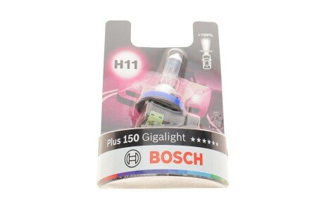 Автолампа H11 12V 55W PGJ19-2 Plus 150 Gigalight BOSCH 1987301138