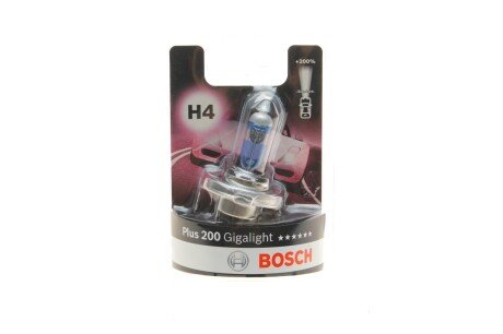 Автолампа H4 12V 60/55W P43t Plus 200 Gigalight BOSCH 1987301144