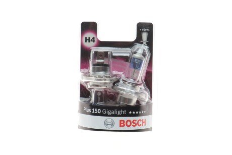 Автолампа H4 12V 60/55W P43t Plus 150 Gigalight DBL BOSCH 1987301430