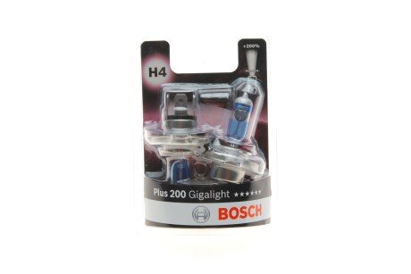 Лампа H4 12V 60/55W Plus 200 Gigalight (к-т 2 шт) - кратн. 10 шт BOSCH 1987301435