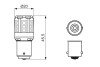 Автолампа світлодіодна P21W 12V 1W LED 4000K WARM к/т 2 шт BOSCH 1987301518 (фото 6)