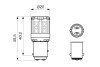 Автолампа світлодіодна P21/5W 12V 2,5W LED 4000K WARM к/т 2 шт BOSCH 1987301521 (фото 6)