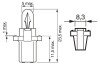 Автолампа PB3 24V 1.2W B8.3d BOSCH 1987302515 (фото 6)