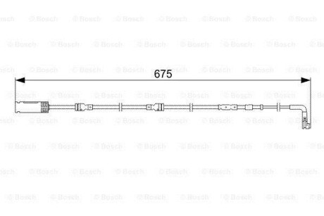 Датчик зносу гальмівних колодок (передніх) BMW 3 (E90/E92/E93) 07-13 (L=675mm) BOSCH 1987473051