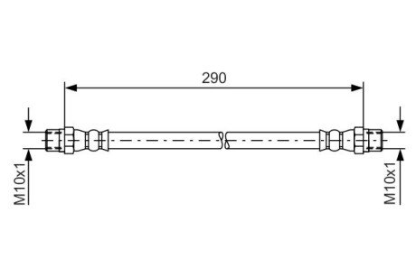 Гальм. шланг передн./задн.,VOLVO 240/260/780/940/960 S90/V90 BOSCH 1987476061