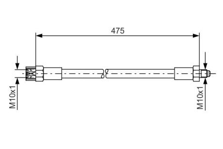 DB шланг гальмівний задній T2/LN1 BOSCH 1987476391