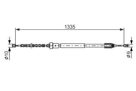 Трос ручного гальма BOSCH 1 987 477 783