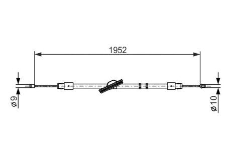 DB трос ручного гальма W211 передн. BOSCH 1987477851