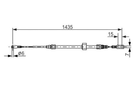 DB трос ручного гальма SPRINTER 1435 285 передн. BOSCH 1987477853