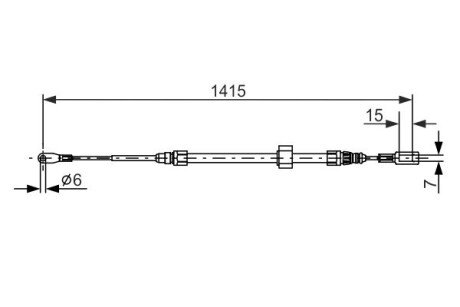 DB трос ручного гальма SPRINTER 1435 285 передн. BOSCH 1987477856