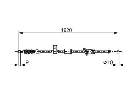 VOLVO трос ручного гальма 1615/1470 мм S40 00- BOSCH 1987477893