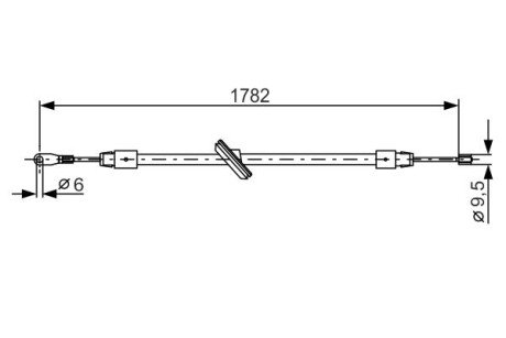 Трос русного гальма передн. DB ML163 BOSCH 1987477902