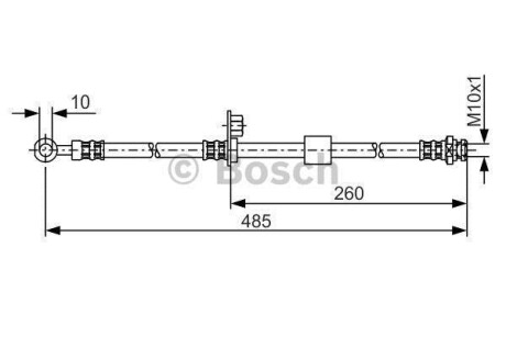 MITSUBISHI шланг гальм.передн.Colt 04- BOSCH 1987481054