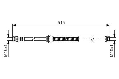 Шланг гальм. CADDY III -15 BOSCH 1987481447