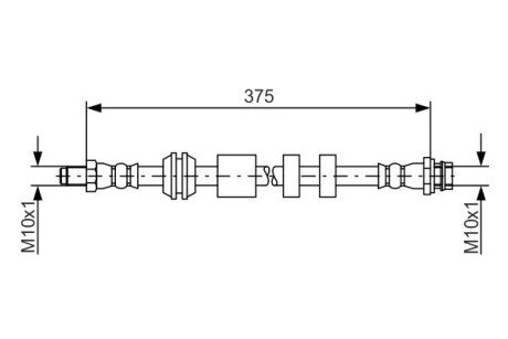 Шланг гальмівний передн VOLVO S80,S60,V70,V60,XC70 10- BOSCH 1987481563