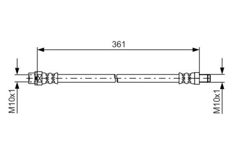 BMW шланг гальм.задній MINI 10- BOSCH 1987481600