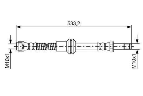 Гальмівний шланг передн. W212, C218 BOSCH 1987481609