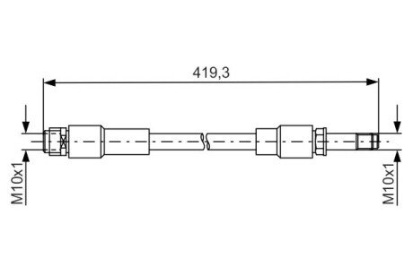 Гальмівний шланг задн. W176, W246, C117 BOSCH 1987481674