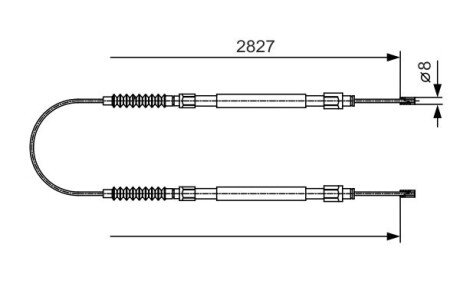 Трос центр. CITROEN JUMPER 94- BOSCH 1987482006