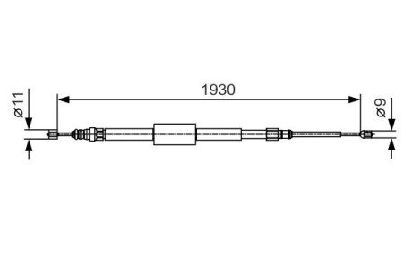 Трос ручного гальма BOSCH 1 987 482 011