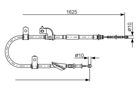 Трос ручника Subaru Forester/Impreza 98-09 (L) BOSCH 1987482081