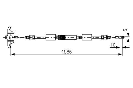 VOLVO трос ручн.гальма центр. XC90 03- BOSCH 1987482128