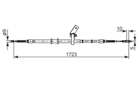 Трос гальмівний AUDI 80 \'\'L \'\'1.6-2.8 \'\'90-95 BOSCH 1987482268