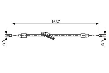 DB Трос ручного гальм. W204, S204, C207 BOSCH 1987482330