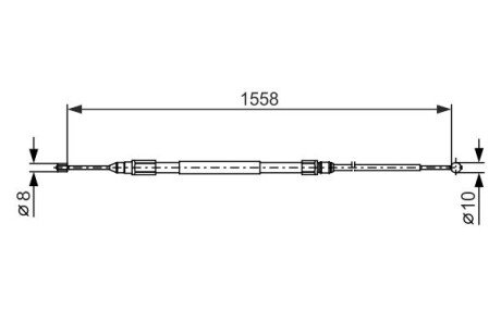 Трос ручного гальма BOSCH 1 987 482 368