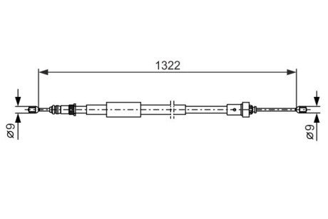 Трос ручного гальма BOSCH 1 987 482 385