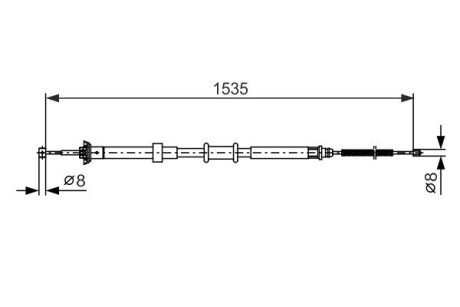 Трос ручного гальма BOSCH 1 987 482 394