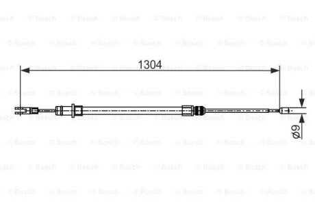 Трос ручного гальма BOSCH 1987482431