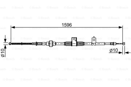 Гальмівний трос BOSCH 1987482520 (фото 1)