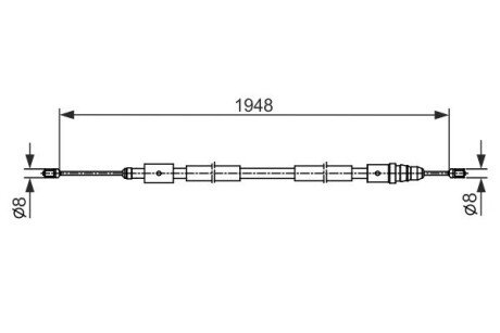 Трос ручного гальма BOSCH 1 987 482 541