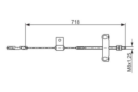 FORD трос ручного гальма TRANSIT 00- BOSCH 1987482877