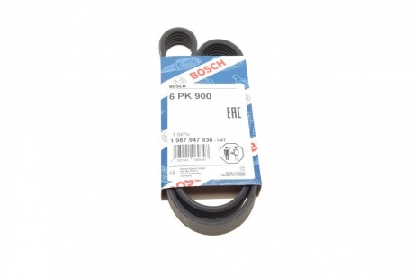 Ремінь поліклін. 6PK900 BOSCH 1 987 947 936