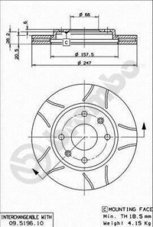 Гальмівний диск BREMBO 09519675