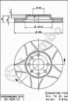 Гальмівний диск BREMBO 09762875