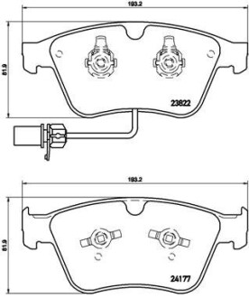 Колодки гальмівні дискові BREMBO P05003 (фото 1)