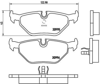Гальмівні колодки дискові BREMBO P06011
