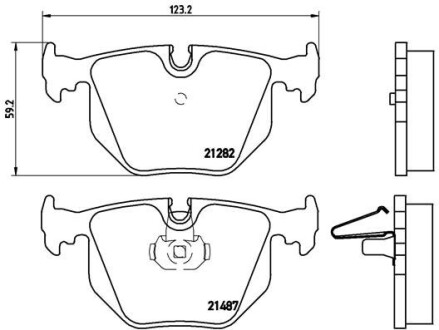 Гальмівні колодки дискові BREMBO P06 020