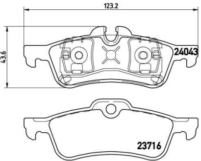 Комплект гальмівних колодок BREMBO P06032