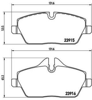 Гальмівні колодки дискові BREMBO P06 034