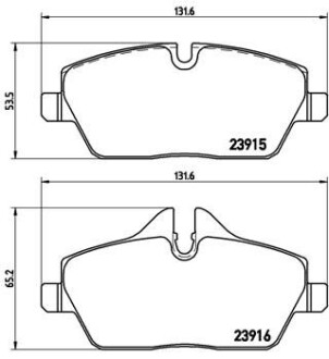 Гальмівні колодки тюнінгові BREMBO P06034X