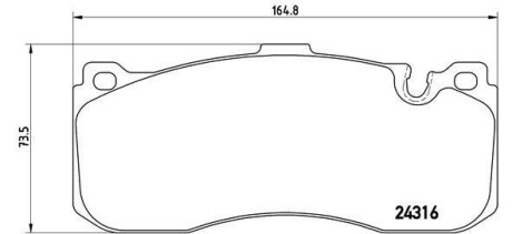 Комплект гальмівних колодок BREMBO P06041