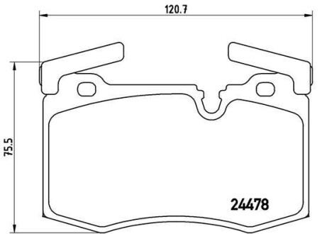 Комплект гальмівних колодок BREMBO P06068