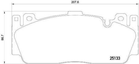 Комплект гальмівних колодок BREMBO P06079