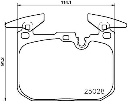 Комплект гальмівних колодок BREMBO P06096